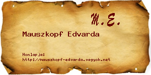 Mauszkopf Edvarda névjegykártya